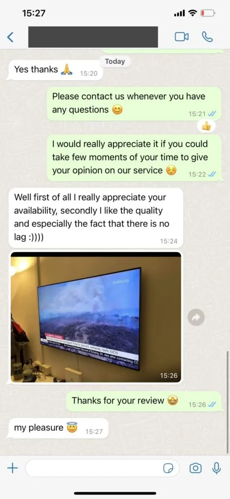 WhatsApp klanttevredenheid feedback 2